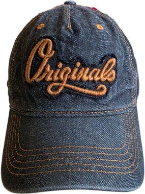 Jack & Jones Originals Washed Denim Baseball Cap Adjustable Hat Black Iris